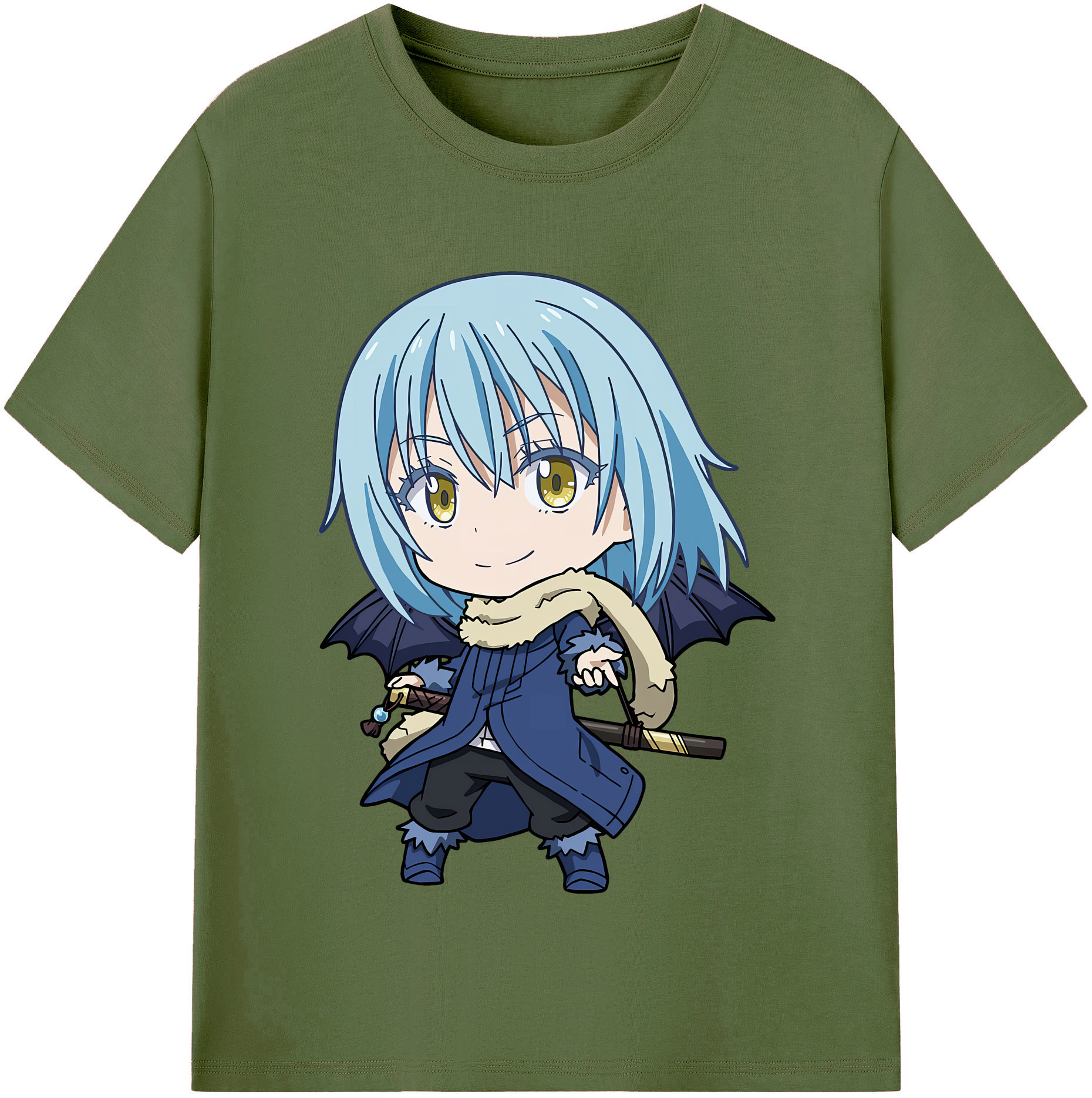 （画像用） 転スラ Regarding Reincarnated to Slime 綿100％半袖Tシャツ（フロントプリント）
